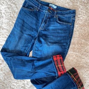 LL Bean flannel-lined jeans
